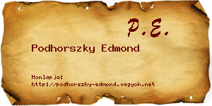 Podhorszky Edmond névjegykártya